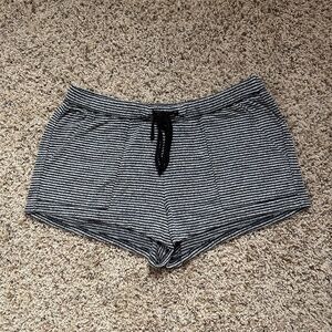 Abercrombie & Fitch Dark Grey & Black Striped Lounge Shorts Size L